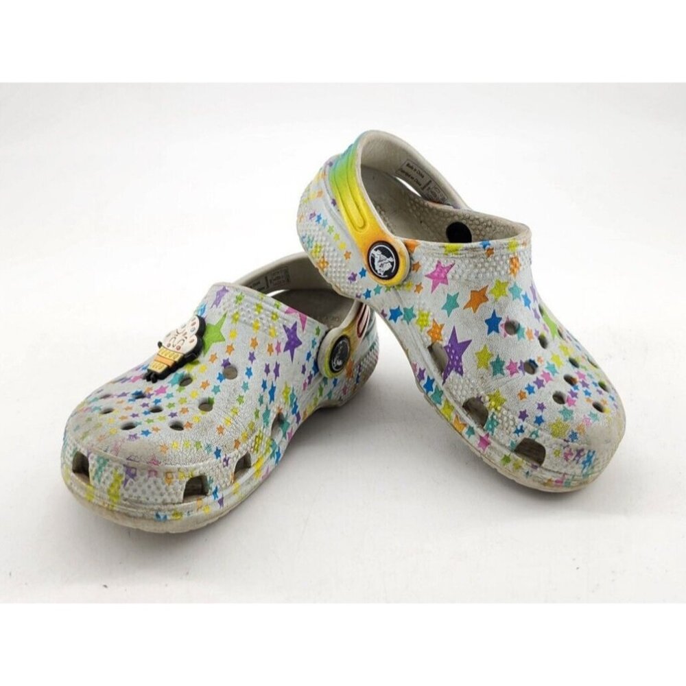 Crocs Kids Classic Slip‎ On Clog Shoes Disco Dance Party 208096 Youth Size C10
